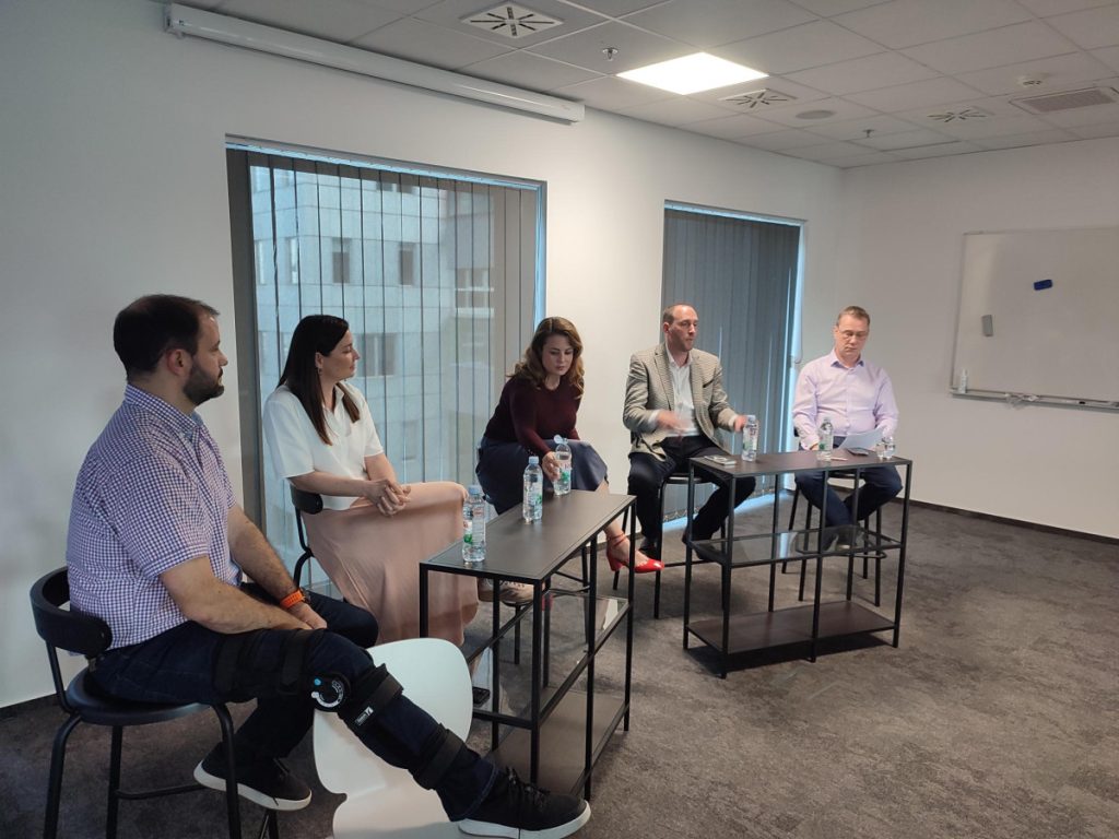 Panelists at the NYU Stern Business School event in Koios Office
